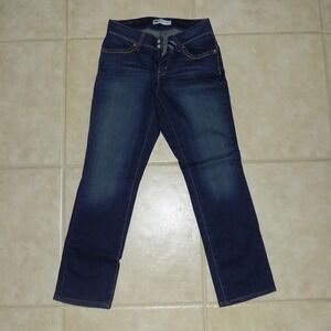 Levis 529 Curvy Straight Jeans Dark Wash‎ Denim Blue Mid Rise Womens